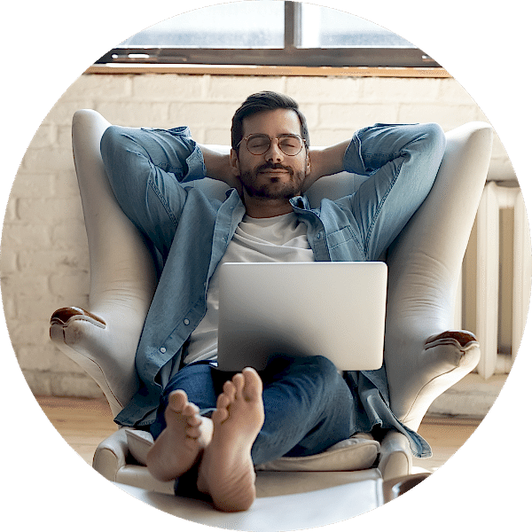 CP Step 3 Sit Back And Relax Mid 30S Caucasian Man 600X600 Circle