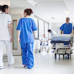 Medical Laundry Hospital Staff In Hall 300X300